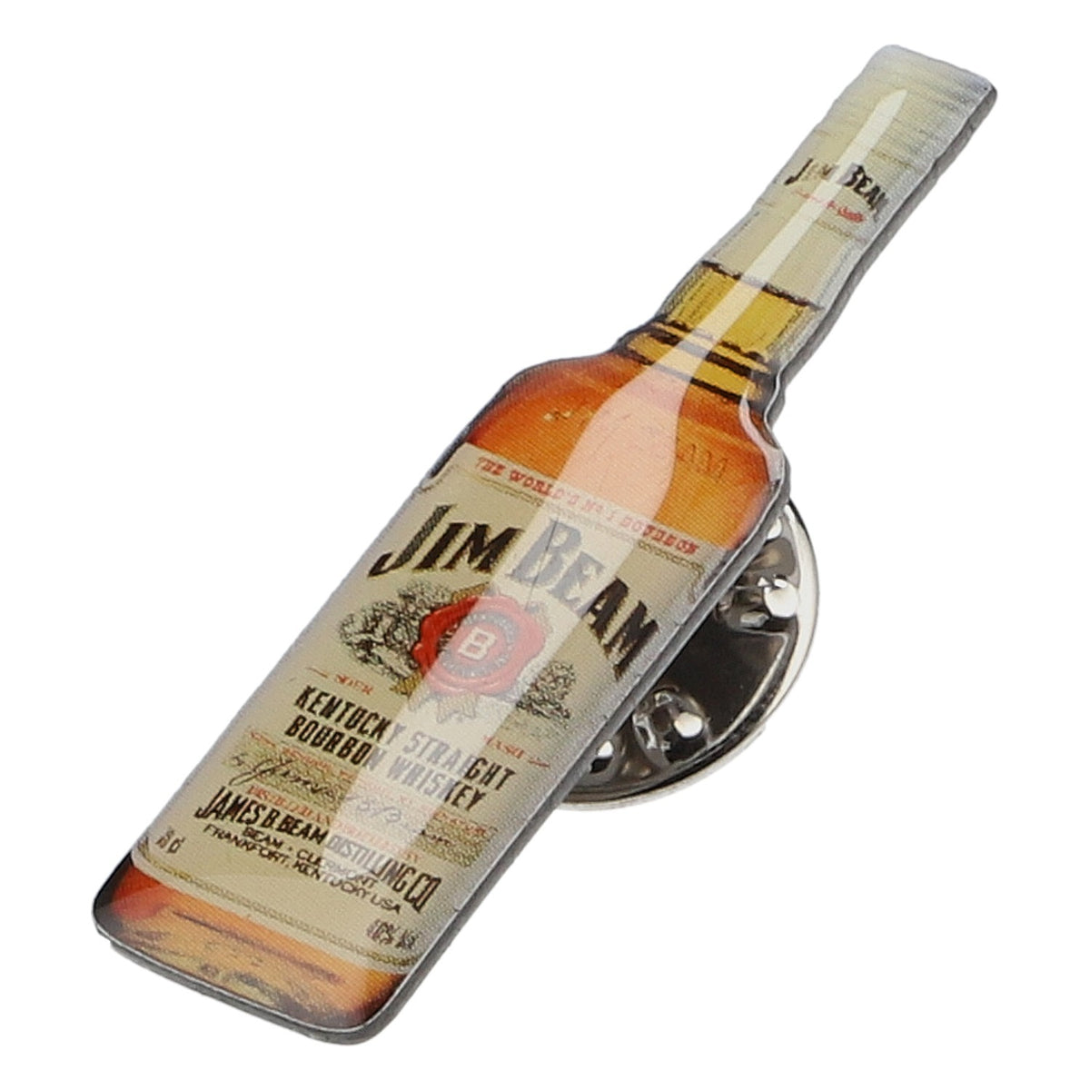 Jim Beam Whiskey Bottle Pin, Metal, NEW, Bourbon Fan Gift – View 2