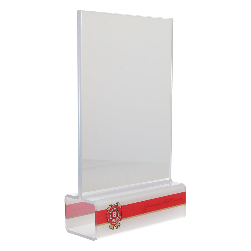 Jim Beam Whiskey Table Display Card Holder, White-Transparent