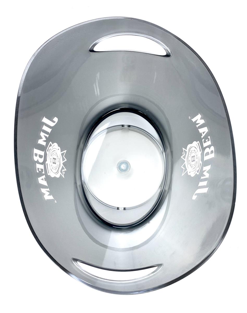 Jim Beam Whiskey Bottle Cooler Ice Cube Tray Silver Single Without LED – View 4