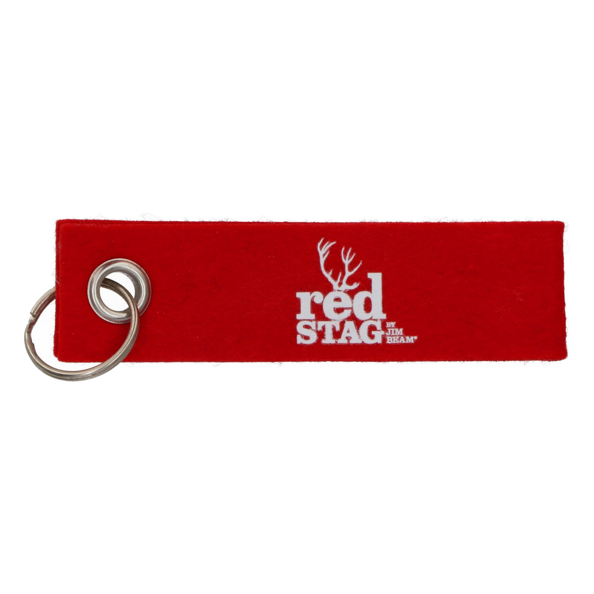 Jim Beam Whiskey Red Stag Felt Keyring Pendant as a Loop