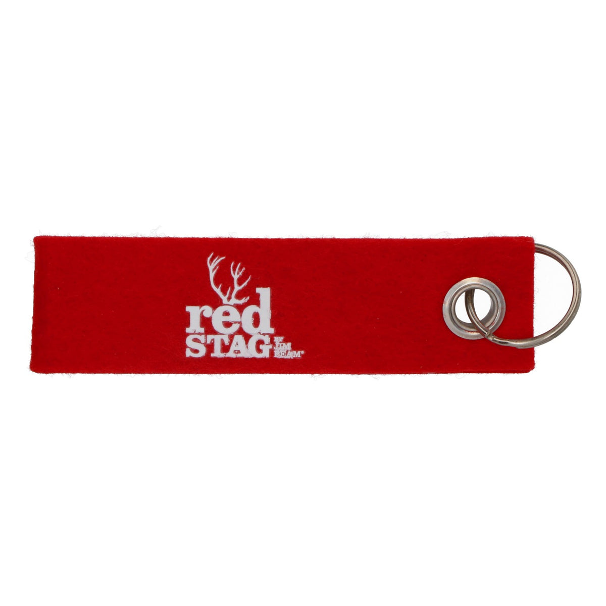 Jim Beam Whiskey Red Stag Felt Keyring Pendant as a Loop – View 2