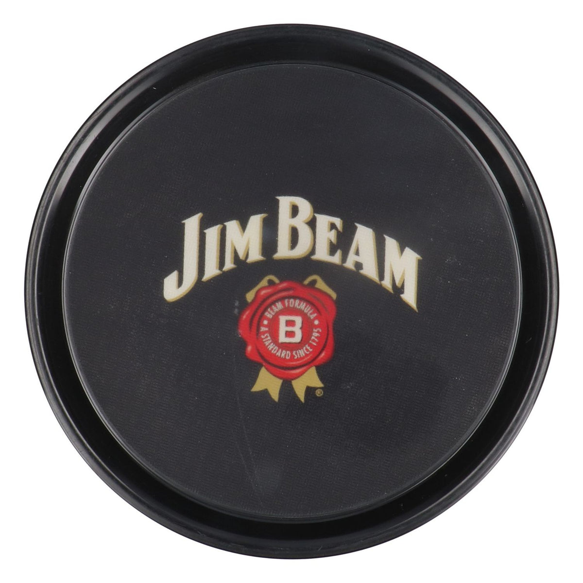 Jim Beam Whiskey Round Tray Serving Tray Black Design