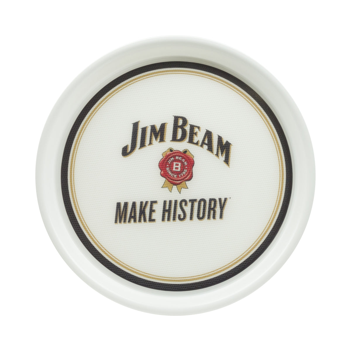 Jim Beam Whiskey Tray Serving Tray Waiter's Tray White Rubberized