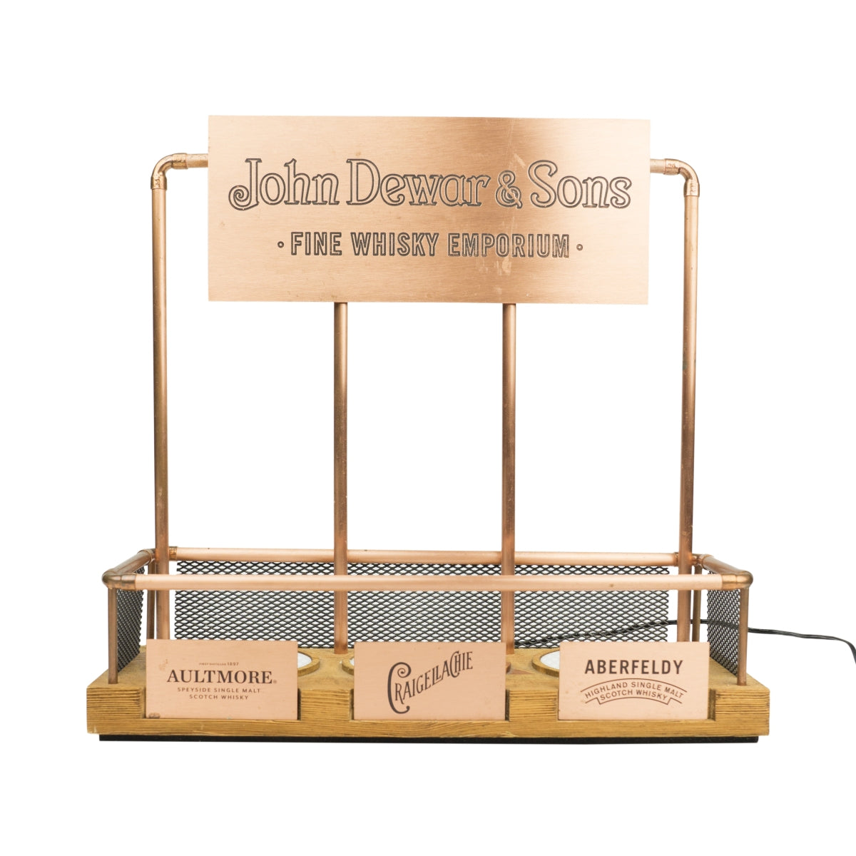 John Dewar & Sons Whiskey Glorifier Neon Sign LED Display Stand Bottles