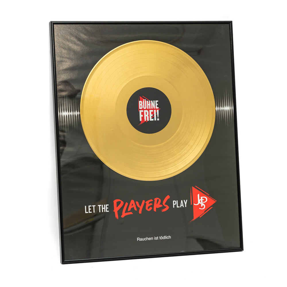 John Player Cigarettes Wall Art Picture Frame Gold Record "Clear the Stage"