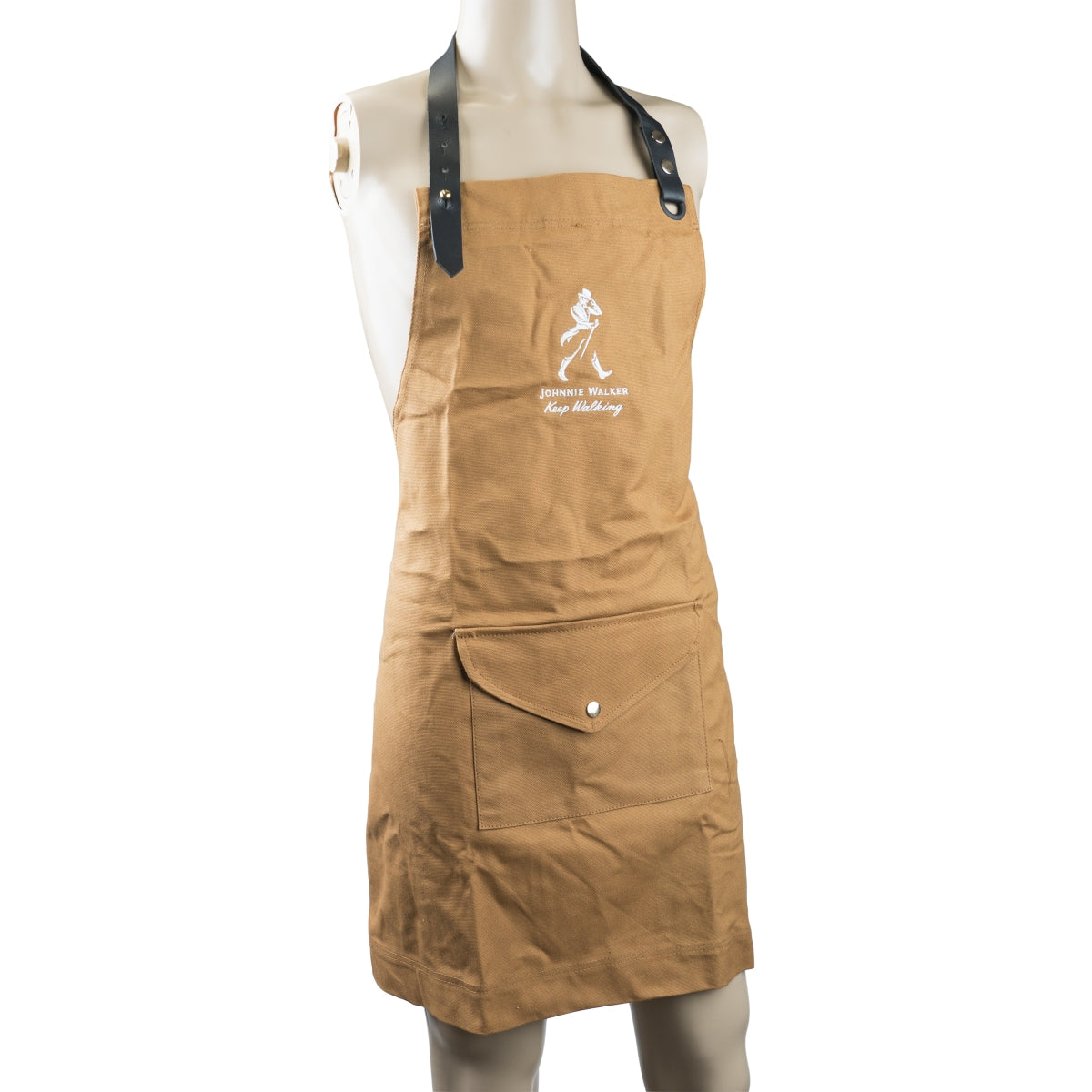 Johnnie Walker Apron Bib High Quality Waiter Bartender with Pocket Brown Catering