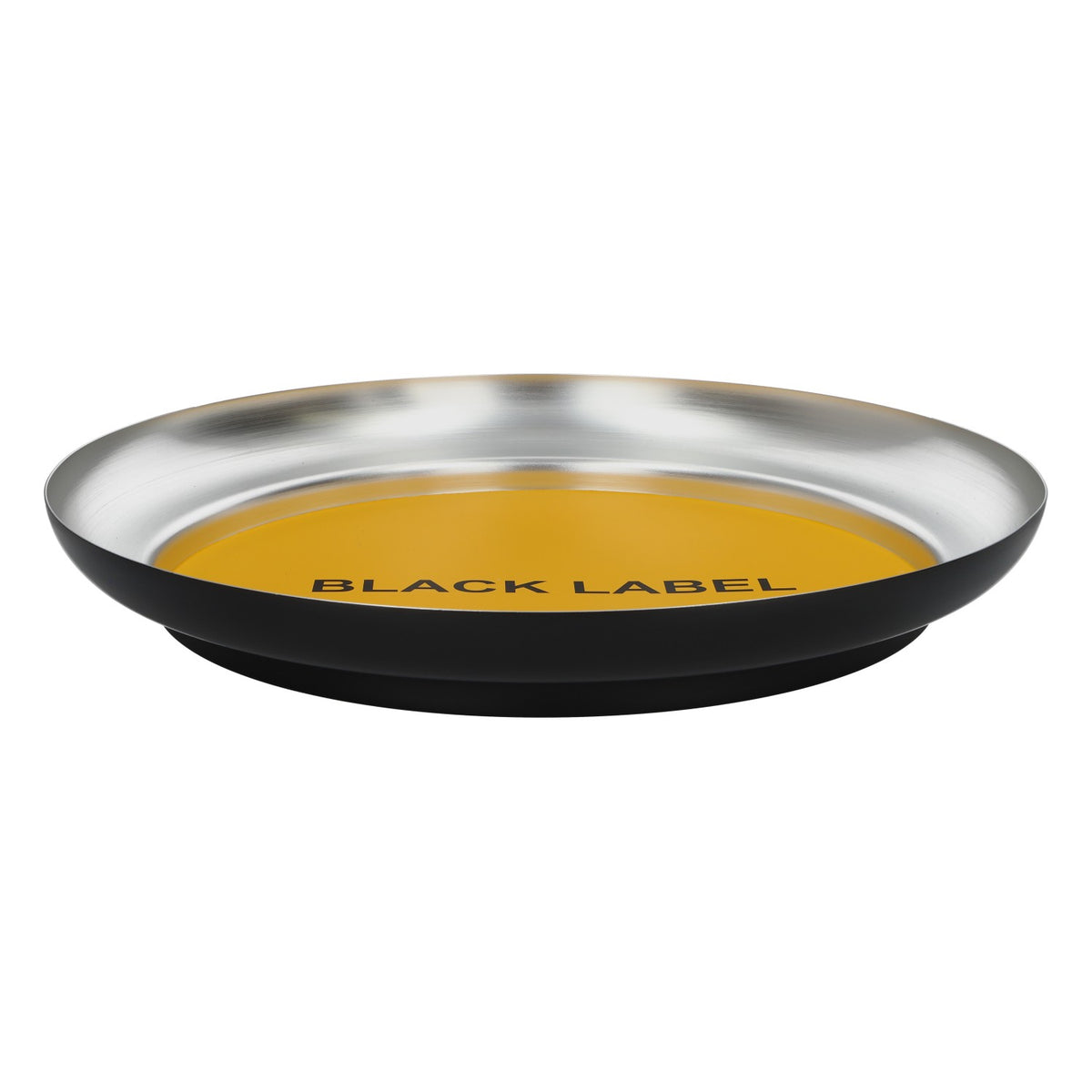 Johnnie Walker Whiskey Tray Serving Tray Full Metal Black Label Yellow – View 3
