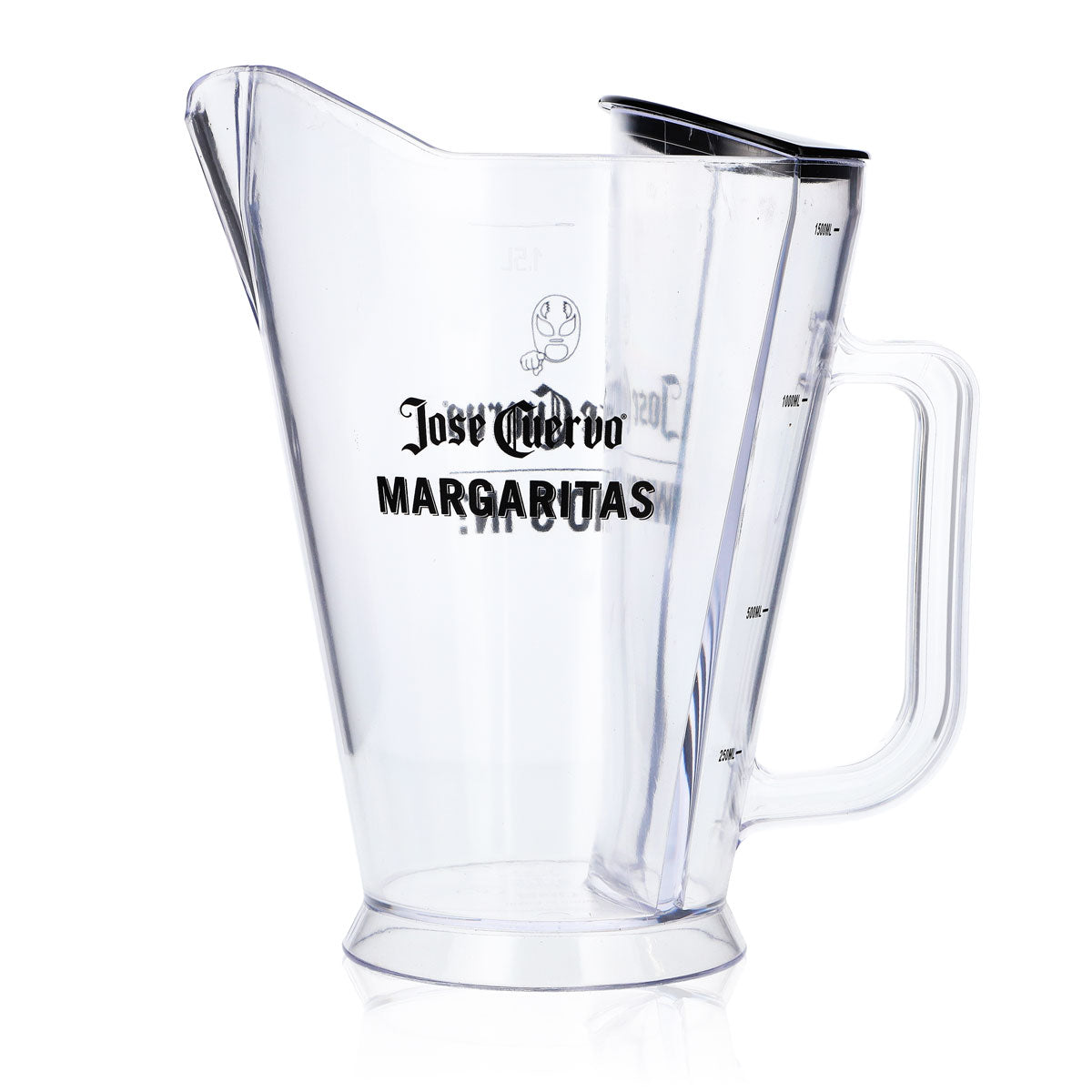 Jose Cuervo Tequila Glass 1.5L with Ice Compartment, Plastic Pitcher, Water Pitcher