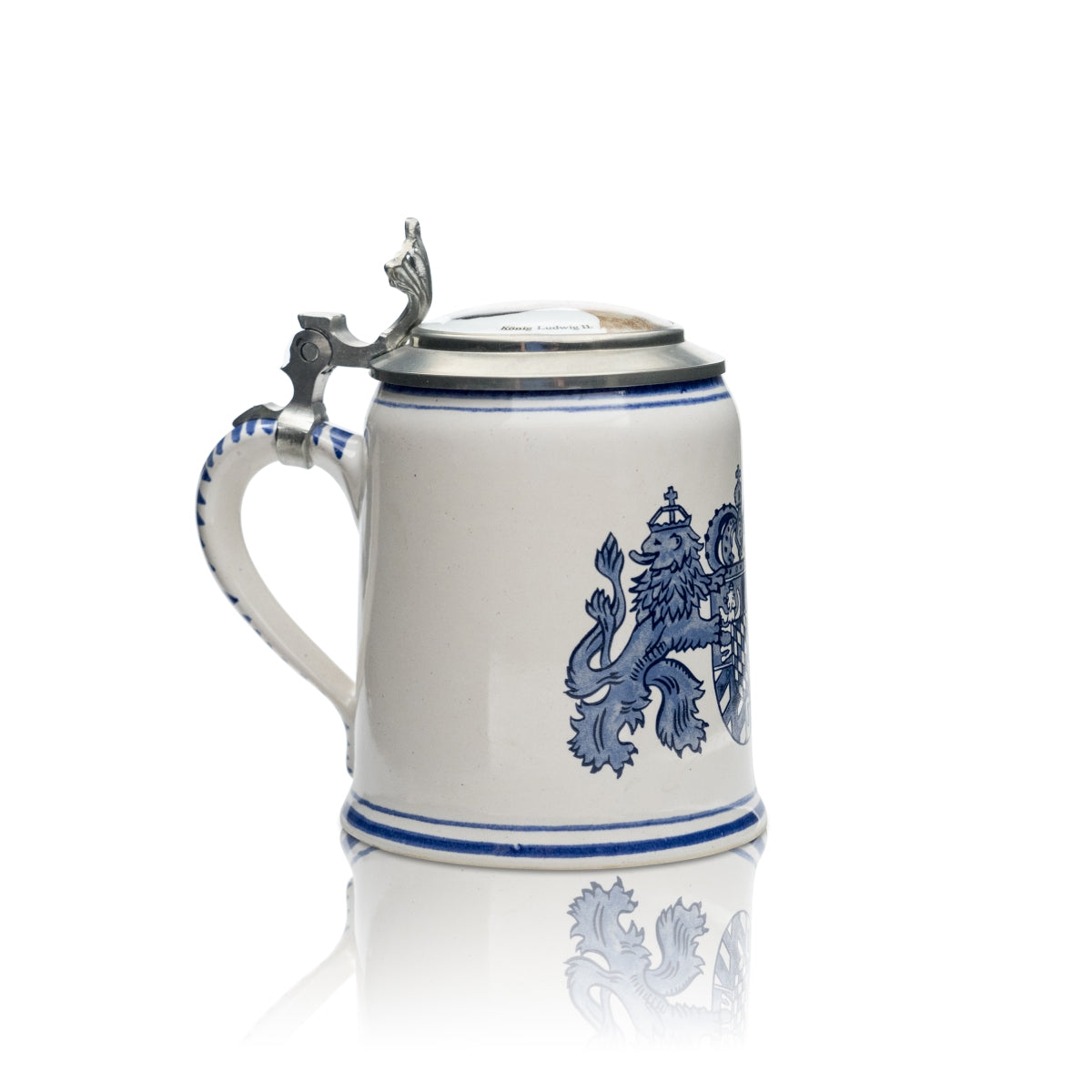 Kaltenberg Collector's Glass 0.5l Mug King Ludwig II Tin Lid Bavaria Rare – View 2