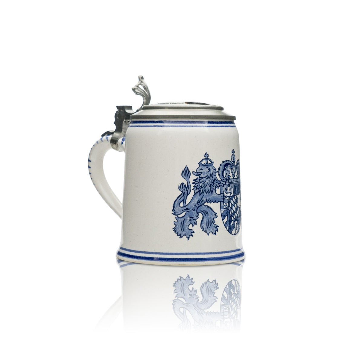 Kaltenberg Collector Glass 0.5l Clay Jug Tankard Prince Regent Luitpold Pewter Lid Bar