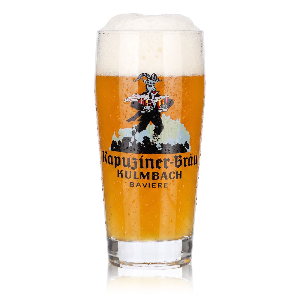 Kapuziner Beer Glass, 0.25 L Mug, Kulmbach Steinbock