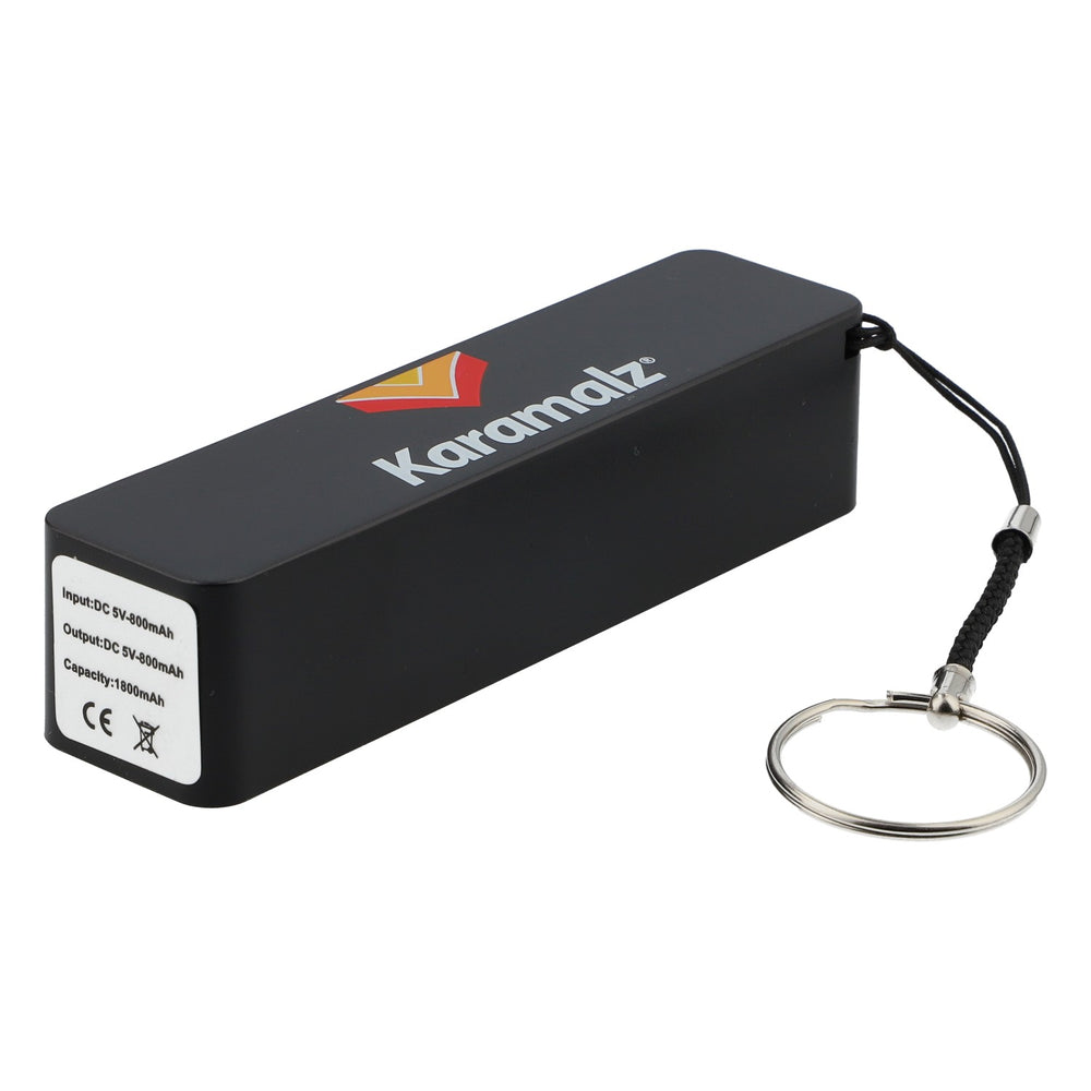 Karamalz Beer Powerbank Mobile Phone Battery 1800mAh with Keyring, Black
