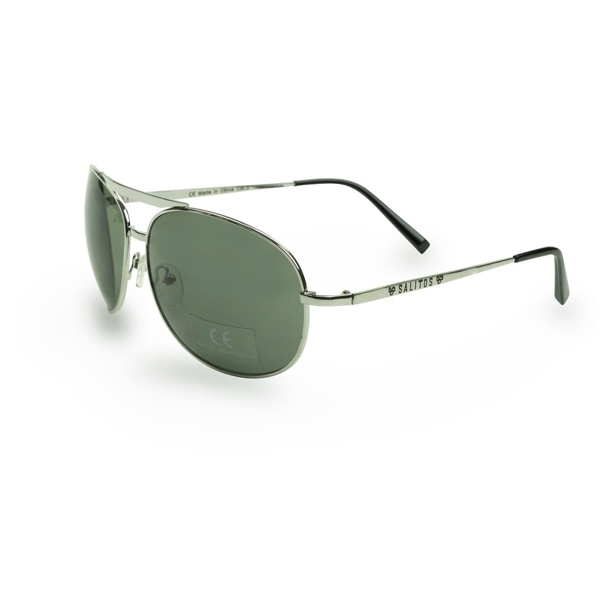 1x Salitos beer sunglasses with case, pilot style, silver – View 3