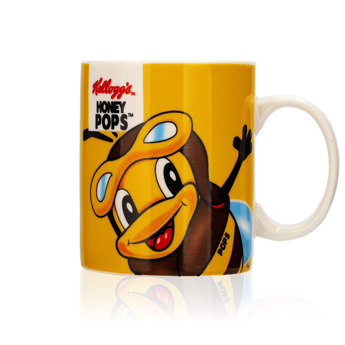 Kellogg's Honey Pops Milk Mug 0.33 l Muesli Glass Cup "Honey Pops" Bee
