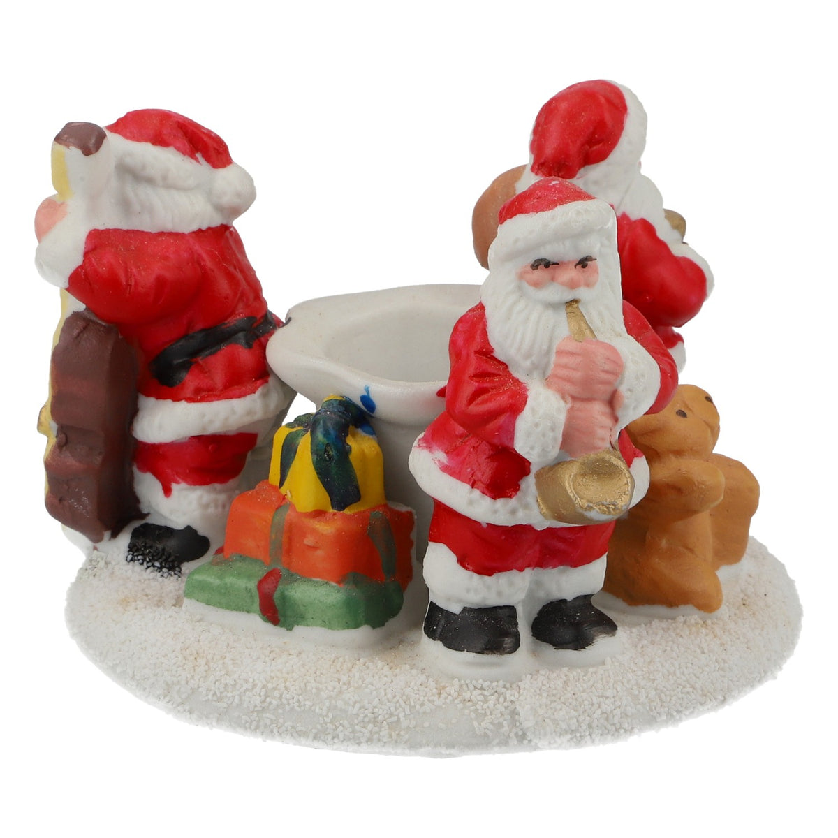 Ceramic Candle Holders: Santa Claus, Musicians, Advent Decorations, Snow – View 2