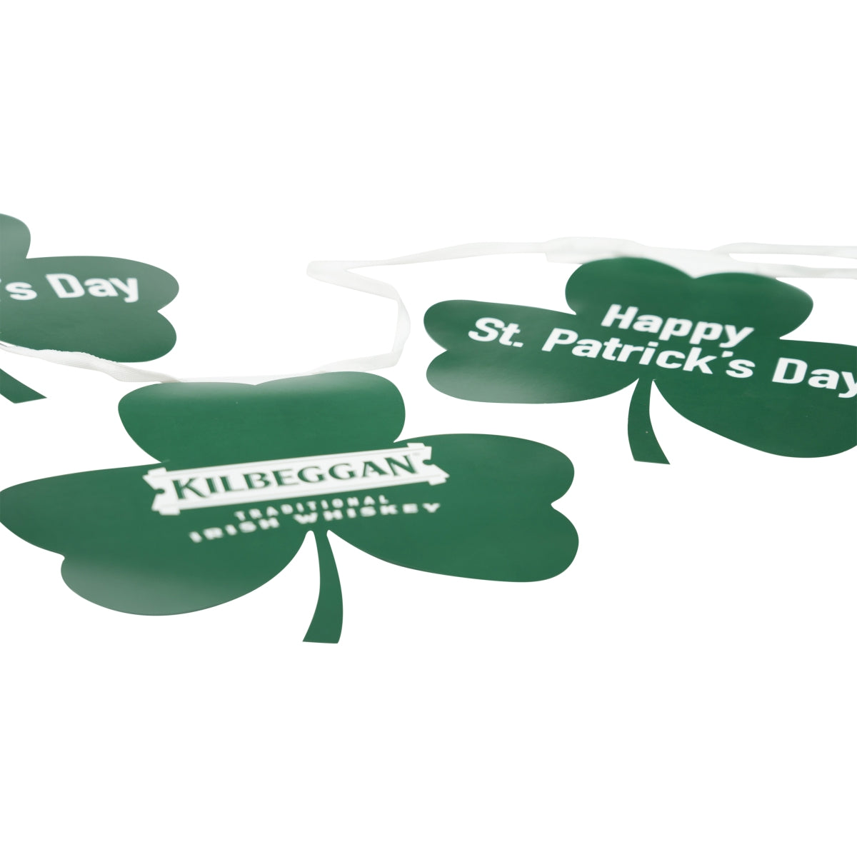 Kilbeggan Whiskey Garland Shamrock St. Patrick's Day Pennant Flag Party Decoration – View 2