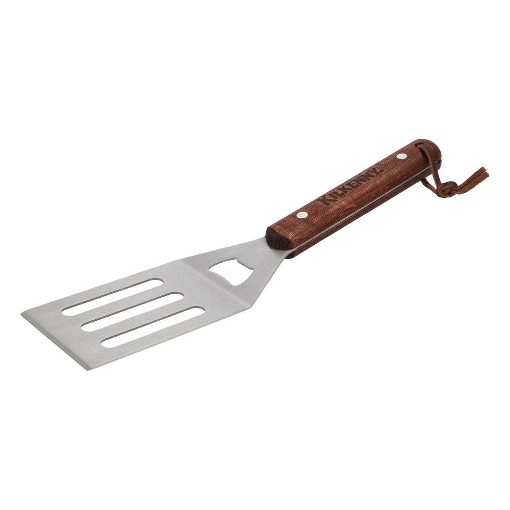 Kilkenny Beer Grill Turner Barbecue Spatula with Bottle Opener Stainless Steel Wooden Handle