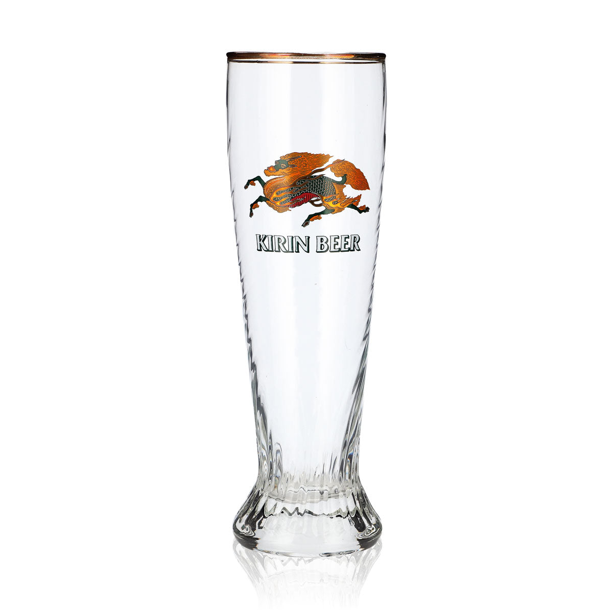 Kirin Ichiban Beer Glass, 0.3 L, Wheat Beer Glass, Relief Design, Sahm Schönsee Wheat Beer Glass