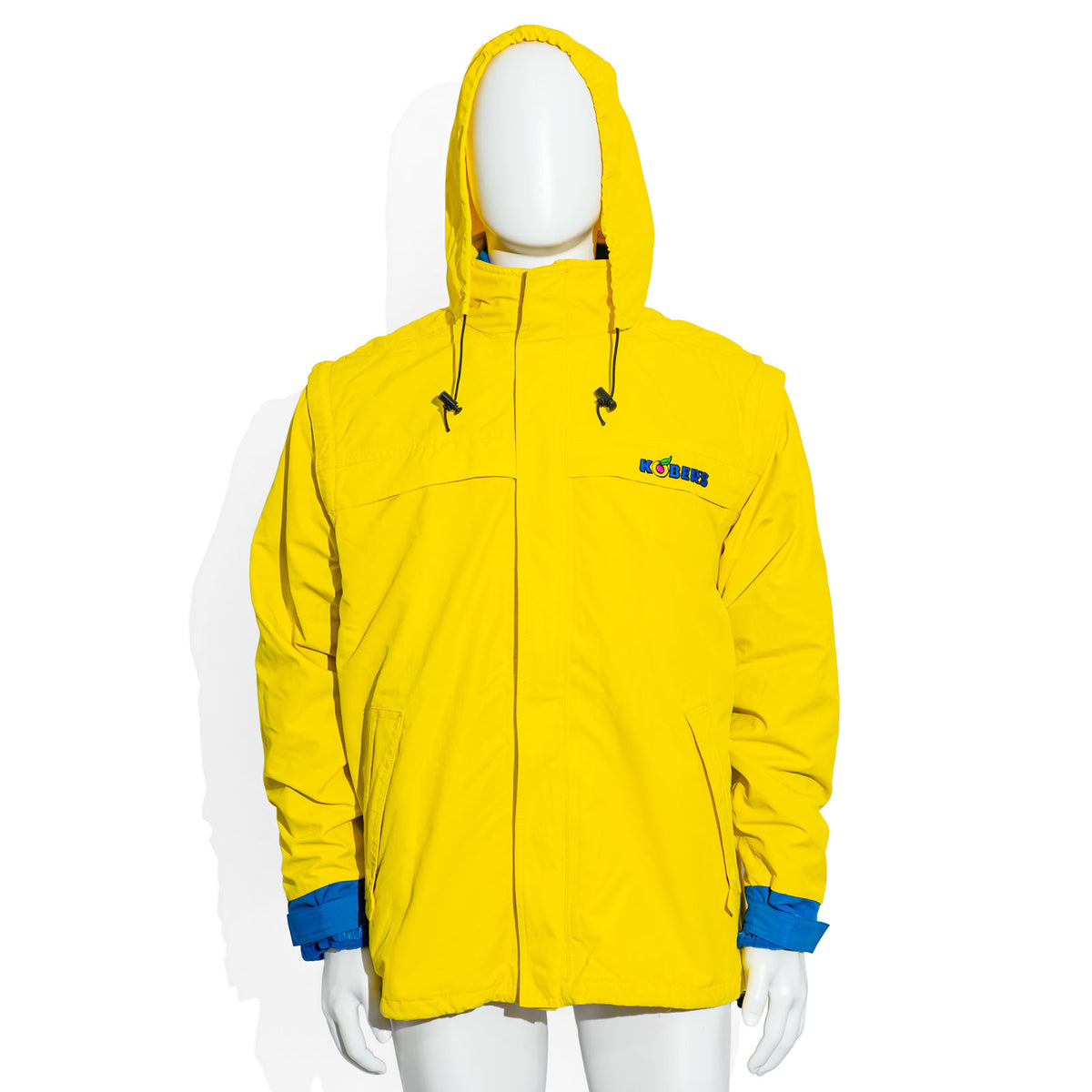 Kobers Likör Glass Winter Jacket, Size S, Yellow/Blue, with Removable Liner Jacket – View 2