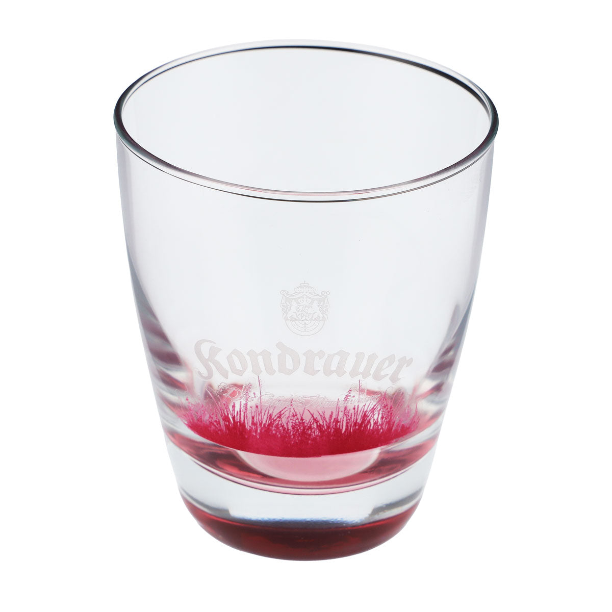 Kondrauer Water Glass 0.26 L, Red Base, Red Shrub, Collectible Glass – View 4