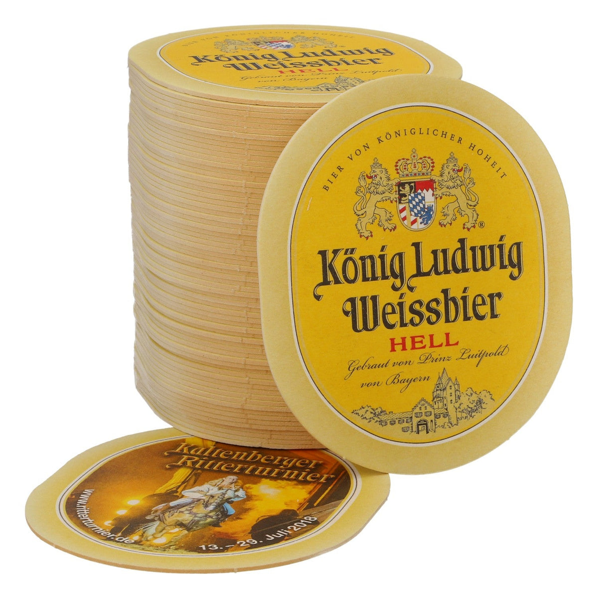 King Ludwig Beer Bundle Set II consisting of 6x beer glasses 0.5l and 70 beer mat holders – View 5