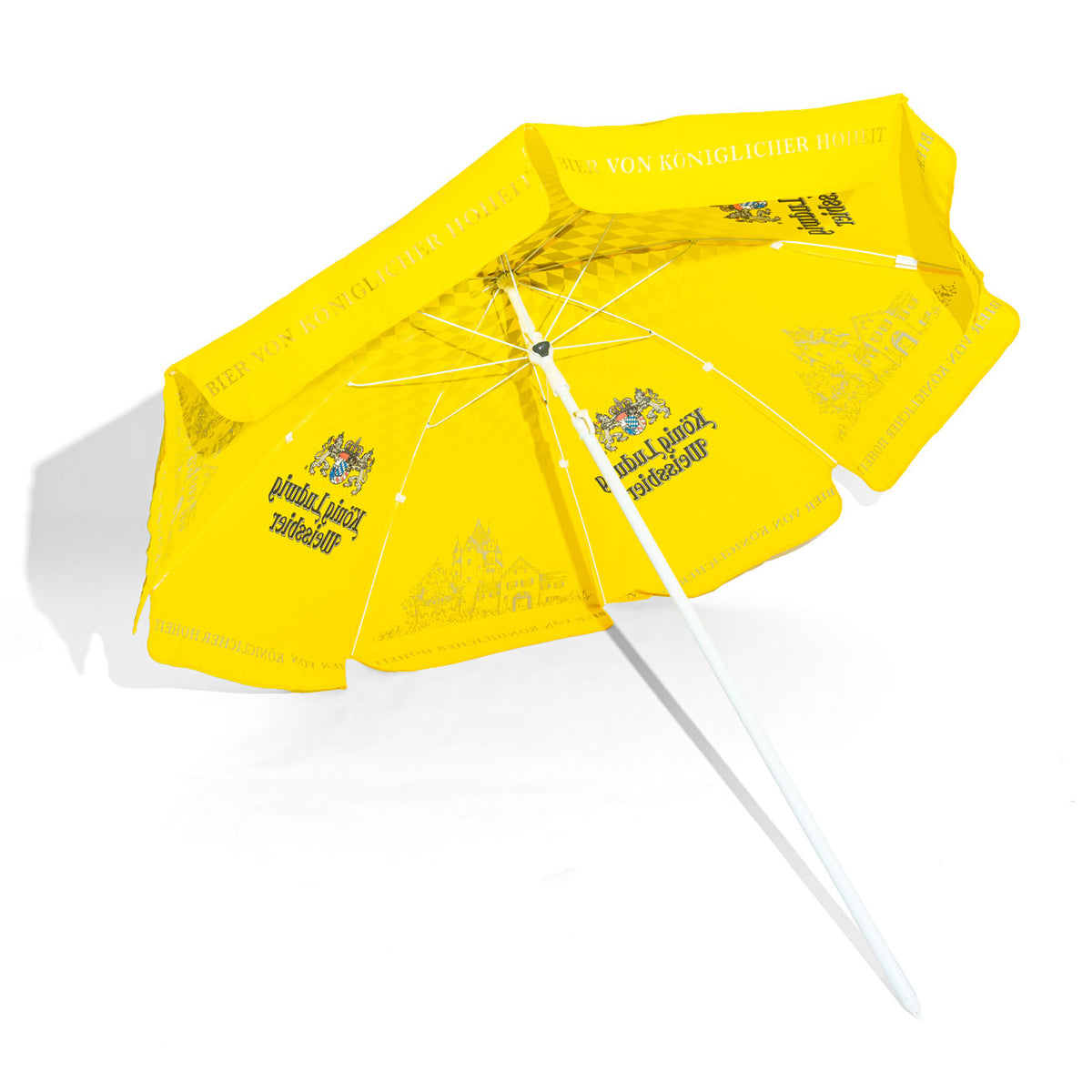 King Ludwig Beer Parasol Sunshade Yellow Version Foldable – View 4