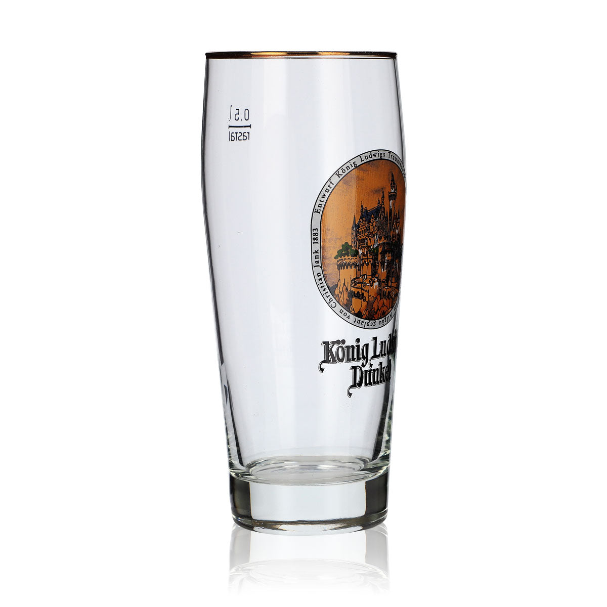 King Ludwig Glass 0.5L Dark Beer Willi Mug Collector Glasses Dream Castle – View 2