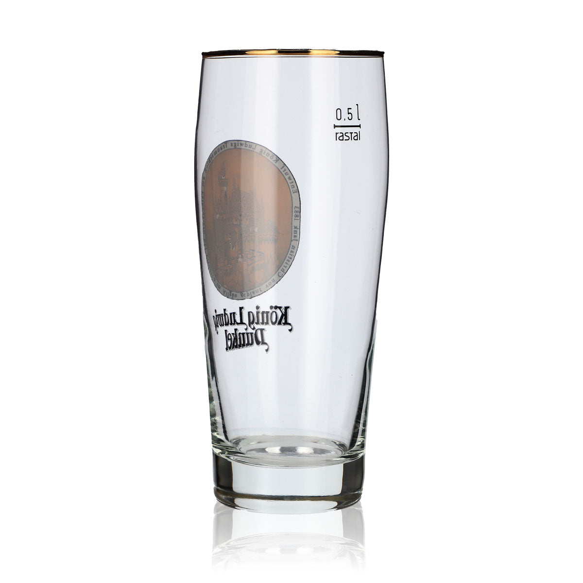 King Ludwig Glass 0.5L Dark Beer Willi Mug Collector Glasses Dream Castle – View 3