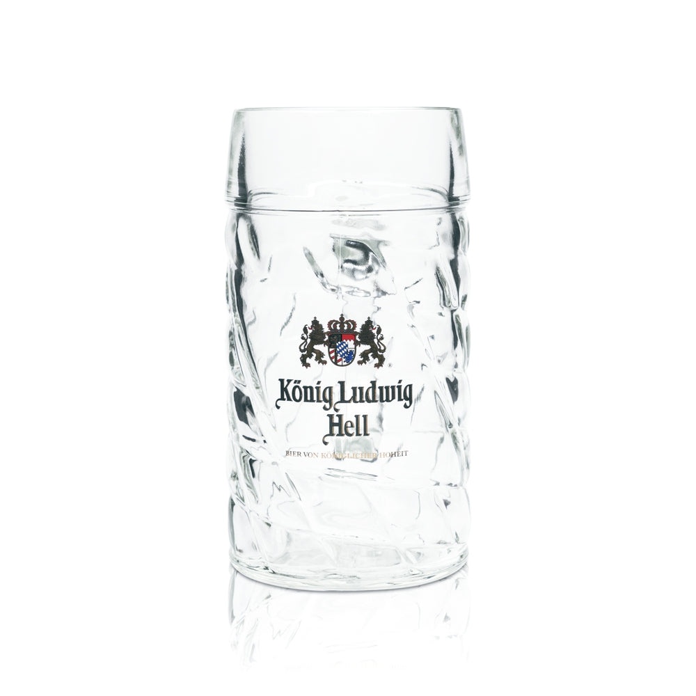King Ludwig beer mug glass 1L Seidel tankard mug with handle glasses Oktoberfest Munich beer