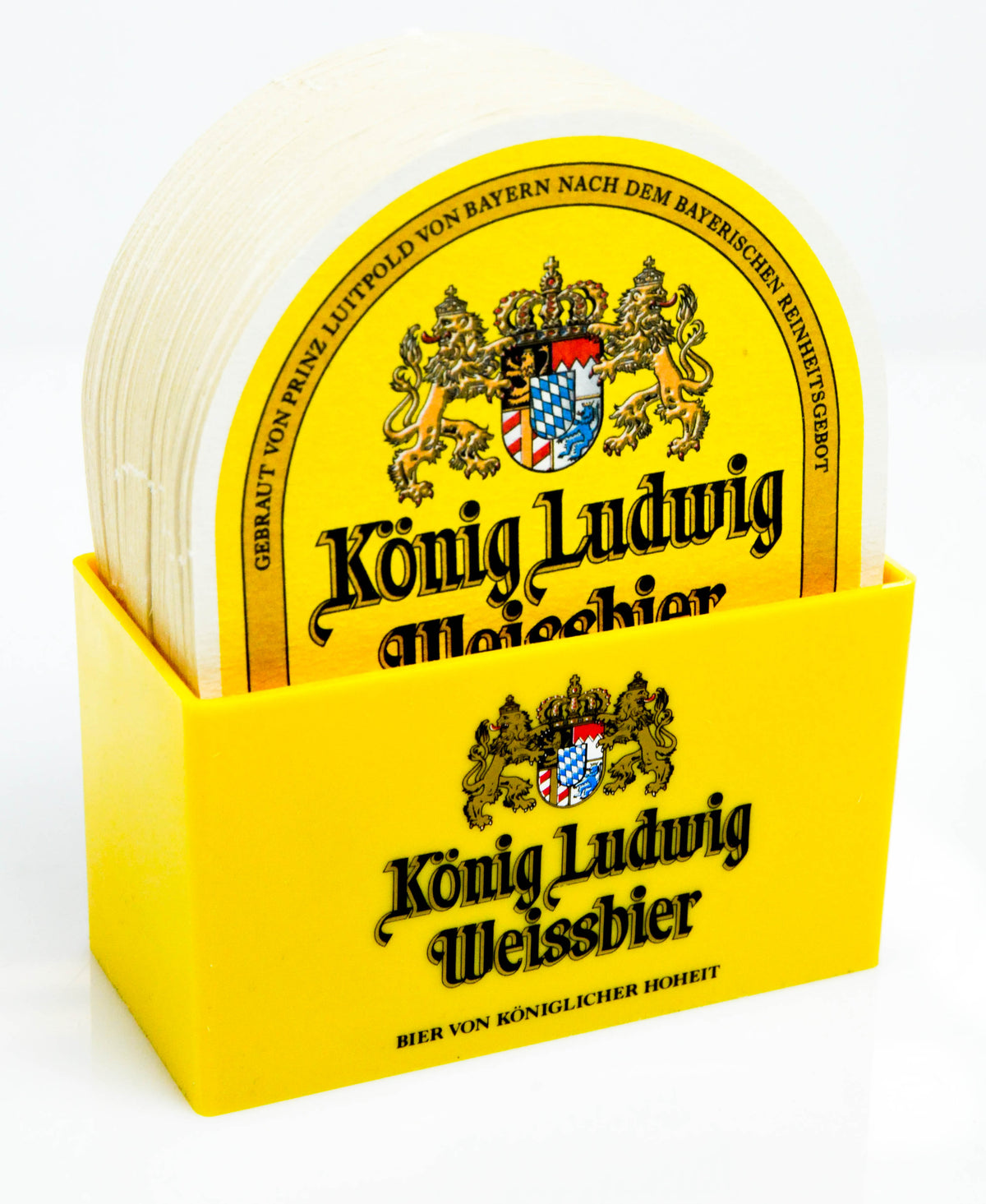 King Ludwig set consisting of 70 beer coasters and an acrylic beer coaster holder – View 2