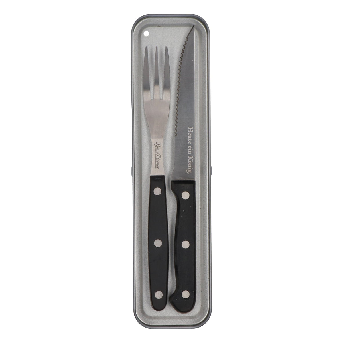 King Pilsener Beer Barbecue Cutlery Steak Cutlery Knife Fork Stainless Steel – View 2