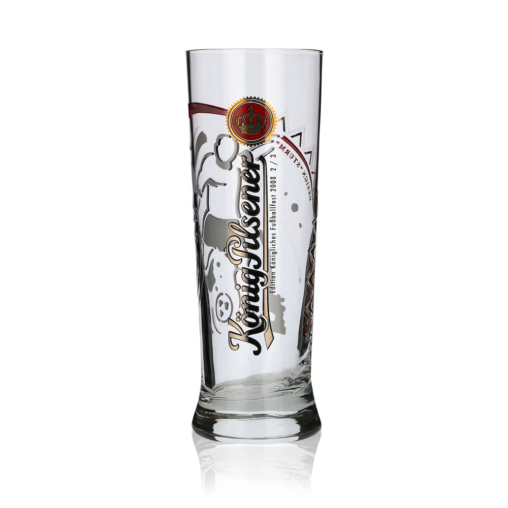 King Pilsener Glass Soccer Edition 2008 "Sturm" Beer Glasses Bar Cup