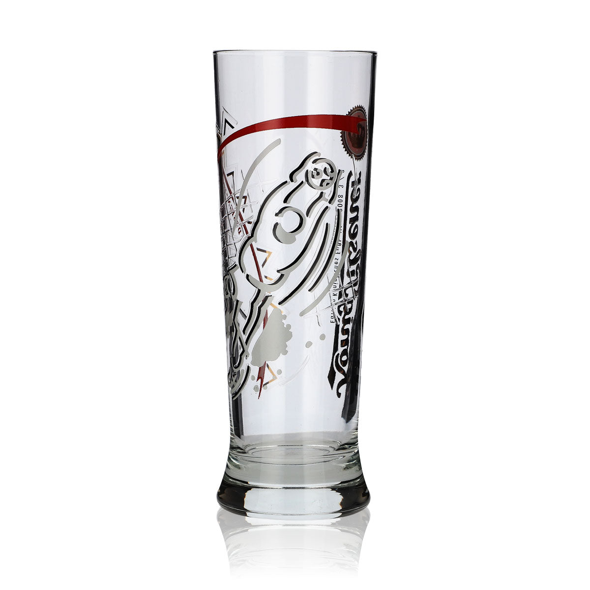 King Pilsener Glass Soccer Edition 2008 "Goal" Beer Glasses Bar Cup – View 3