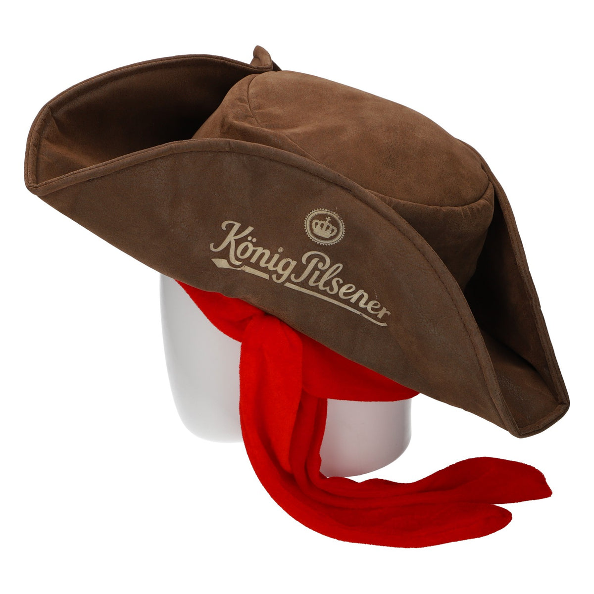 King Pilsener Pirate Hat, Brown Leather-Look, Fan Merchandise, Beer, Theme Party – View 4
