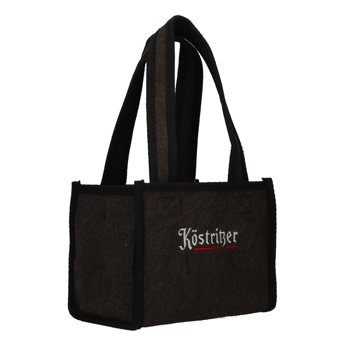 Köstritzer Beer Bottle Carrier, Six-Pack Beer Bag, Felt, 6-Bottle Carrier, Gray – View 2