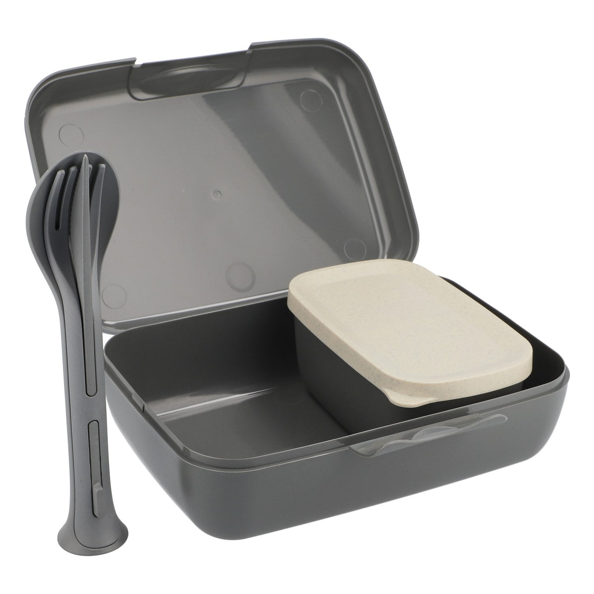 Koziol lunch box set with tin cutlery set CANDY READY lunch box