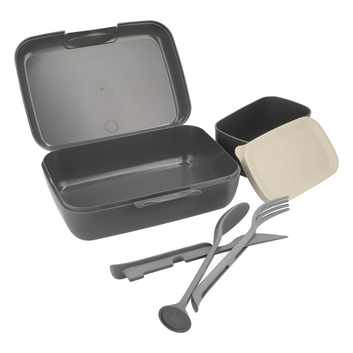 Koziol lunch box set with tin cutlery set CANDY READY lunch box – View 6