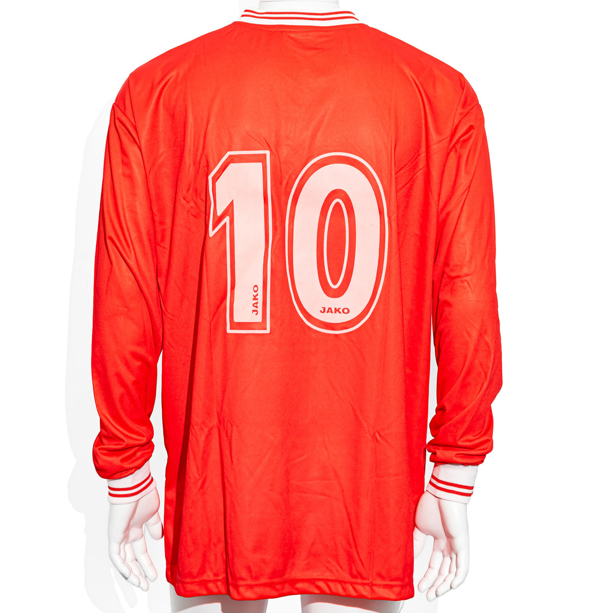 Kraft Jako T-Shirt Jersey, Long-Sleeve, Size XL, Number 10 on the Back, Red – View 3