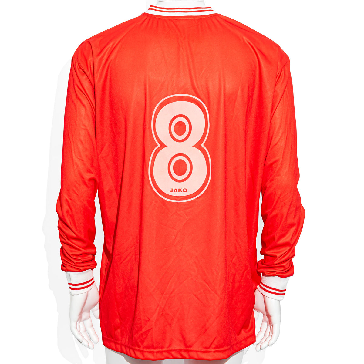 Kraft Jako T-Shirt Jersey, Long-Sleeve, Size XL, Number 8 on the Back, Red – View 3