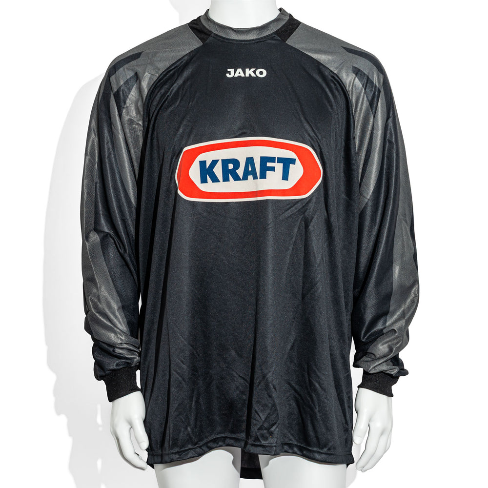 Kraft Jako Long-Sleeve T-Shirt Jersey with Padding, Size XL, Back Number 1, Black