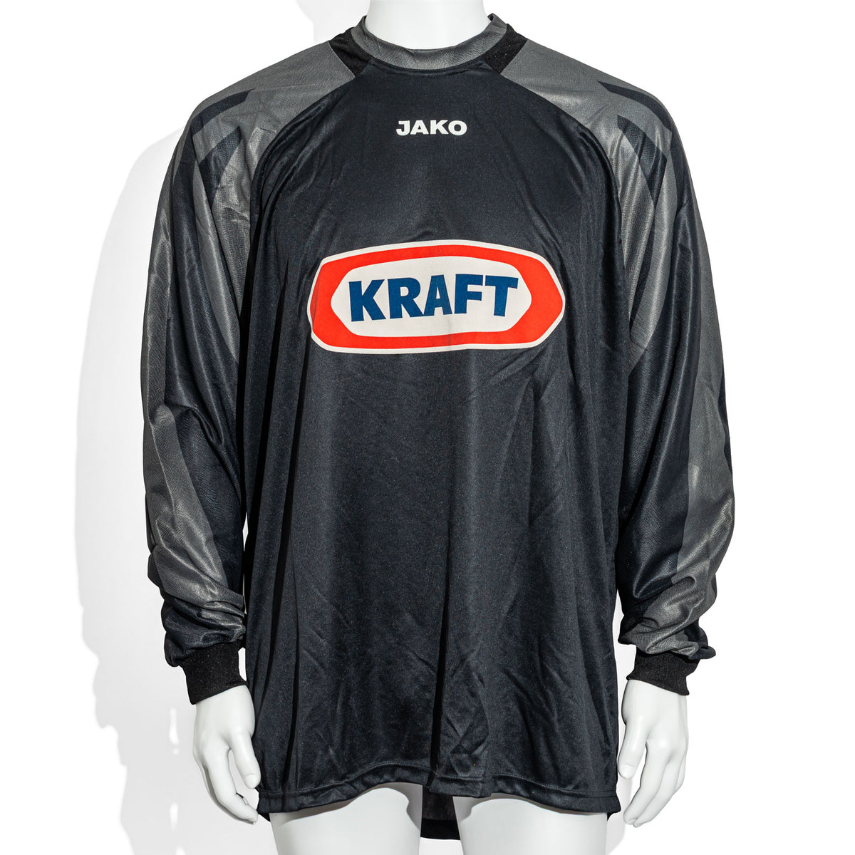 Kraft Jako Long-Sleeve T-Shirt Jersey with Padding, Size XL, Back Number 1, Black