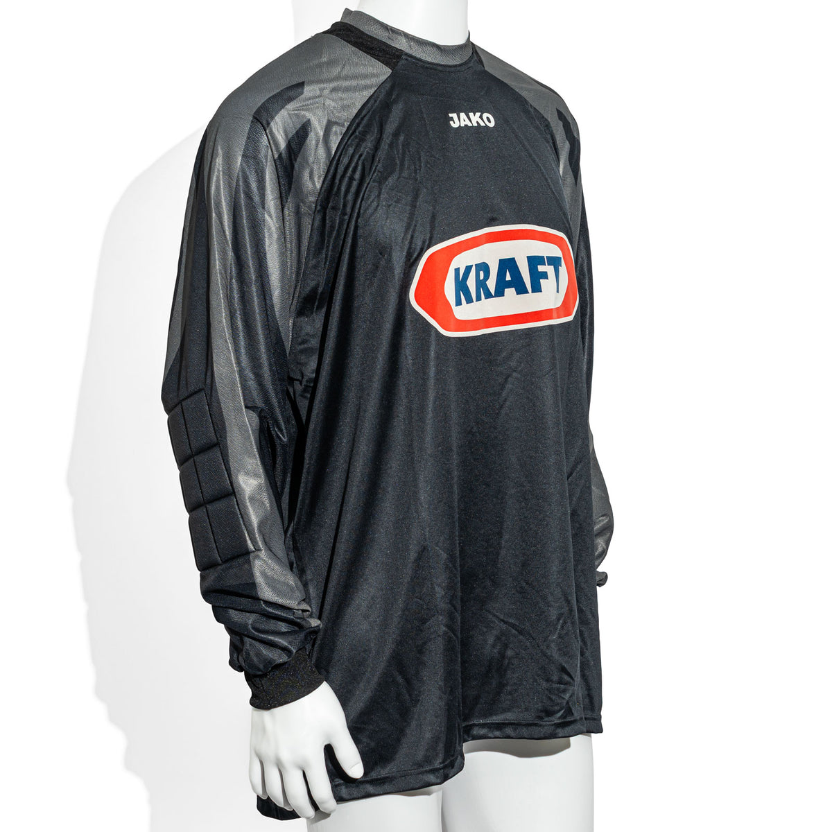 Kraft Jako Long-Sleeve T-Shirt Jersey with Padding, Size XL, Back Number 1, Black – View 2