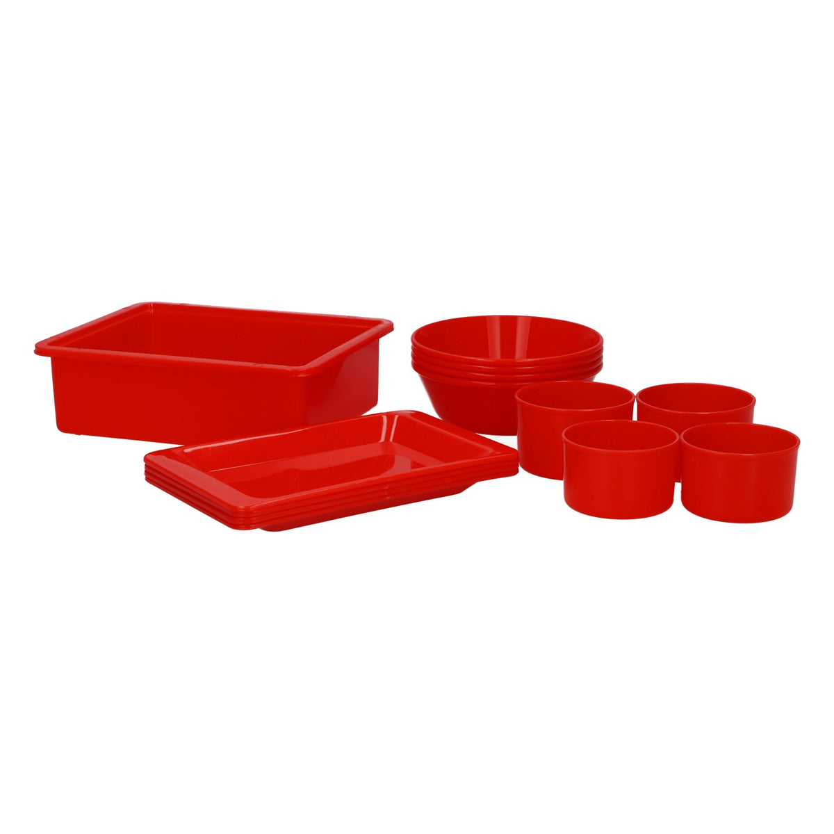 Kraft Food-Grade Cutlery Case Set, Foldable, Red, New, Plastic – View 6