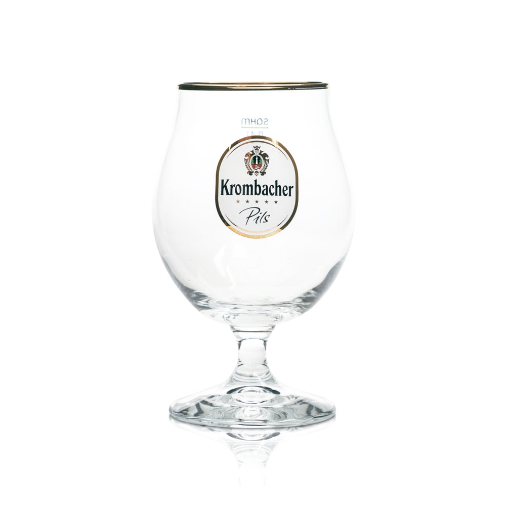 Krombacher beer glass 0.4 l swivel glass with gold rim Brussels balloon tulip trophy