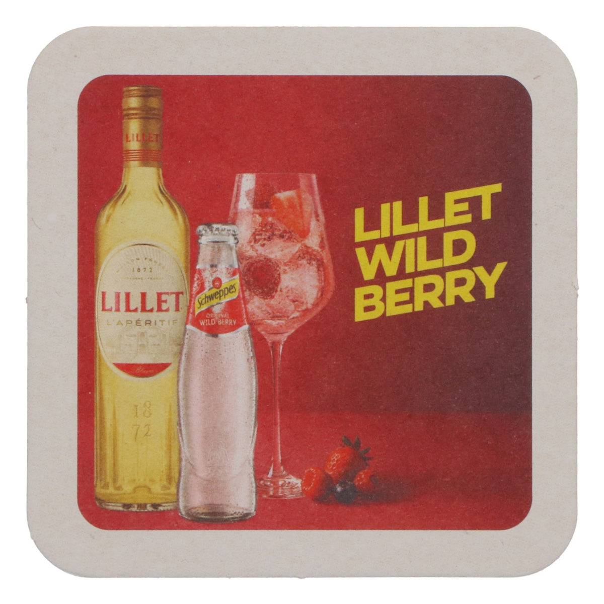Krombacher Beer Coaster Lillet Wild Berry New White Paper Coaster – View 4