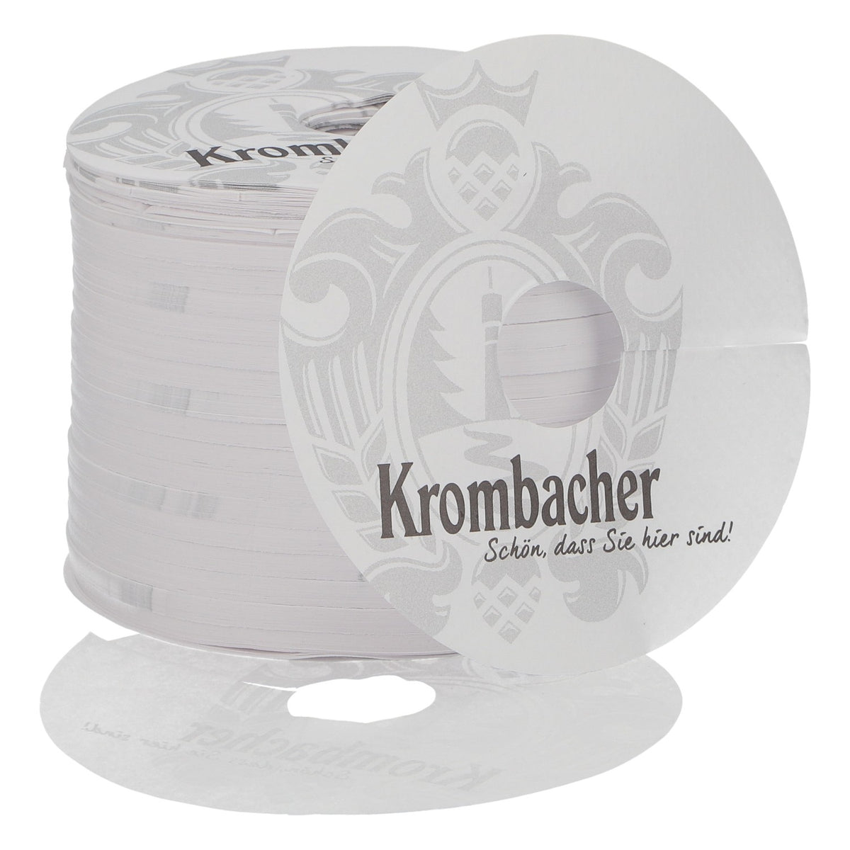 Krombacher Beer Coasters, Paper Drop Cloths, New, White, Beer Coasters