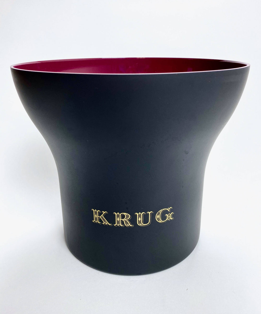 Krug Champagne Bottle Cooler Ice Cube Container Metal Single Black/Purple
