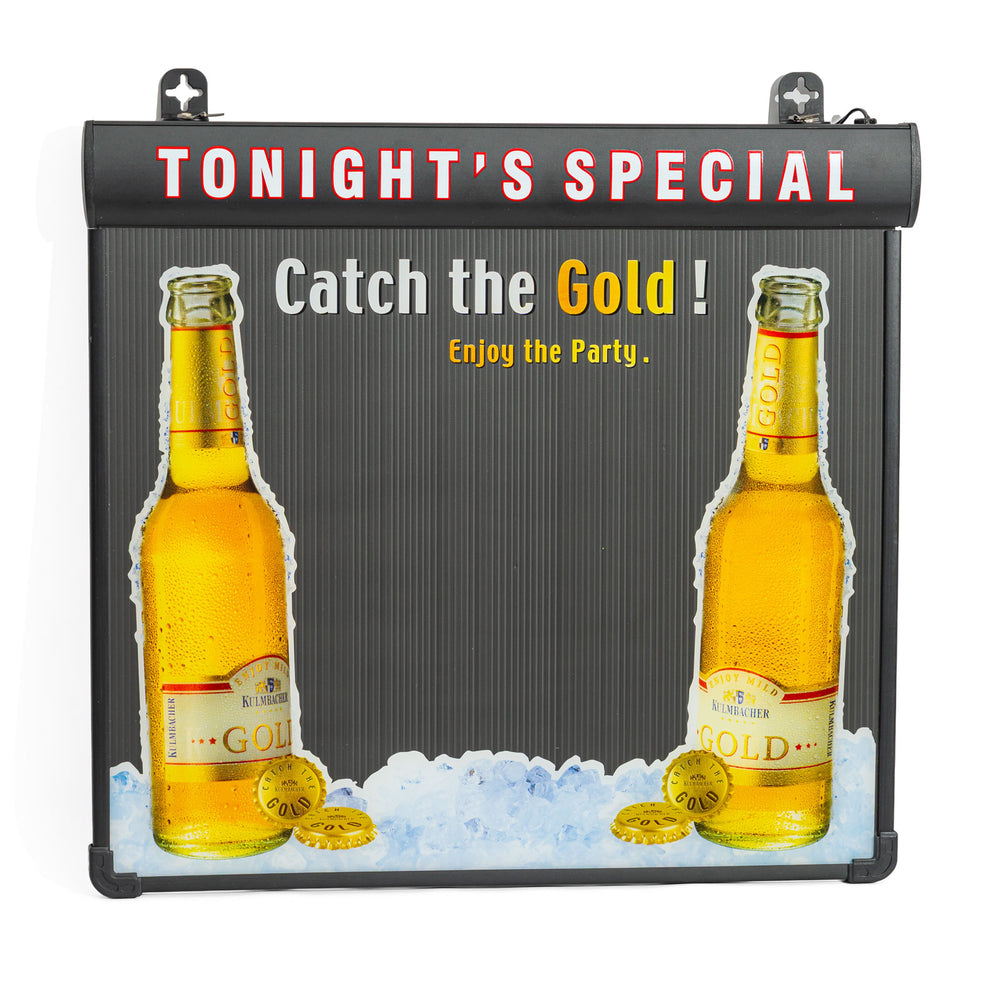 Kulmbacher Reichelbräu Beer "Catch the Gold!" LED Neon Sign Writing Board