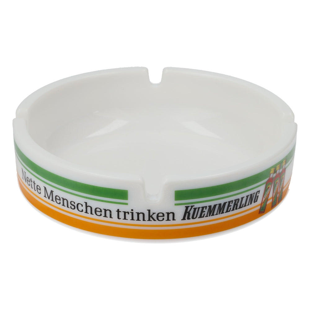 Kümmerling liqueur ashtray "Nice people..." 14 cm white large ceramic