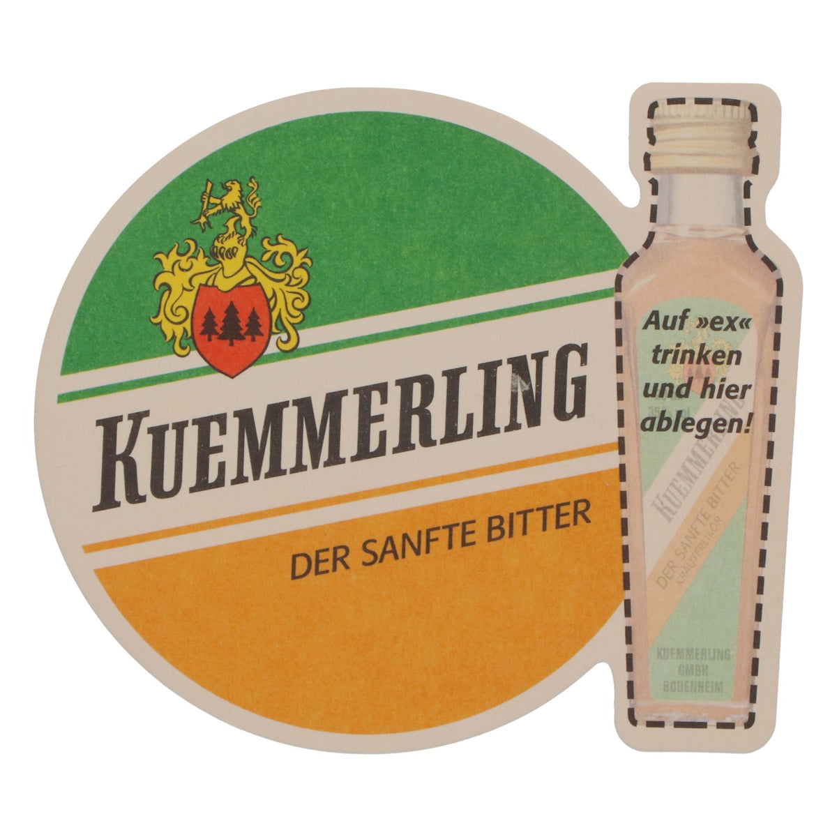 Kümmerling liqueur beer mat coaster fun pharmacy sleeping attack – View 2
